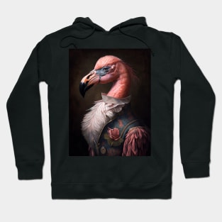 Royal Portrait of a Flamingo Hoodie